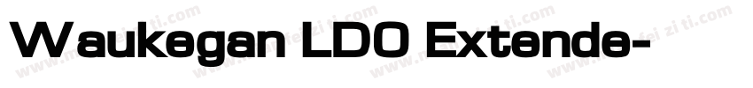 Waukegan LDO Extende字体转换